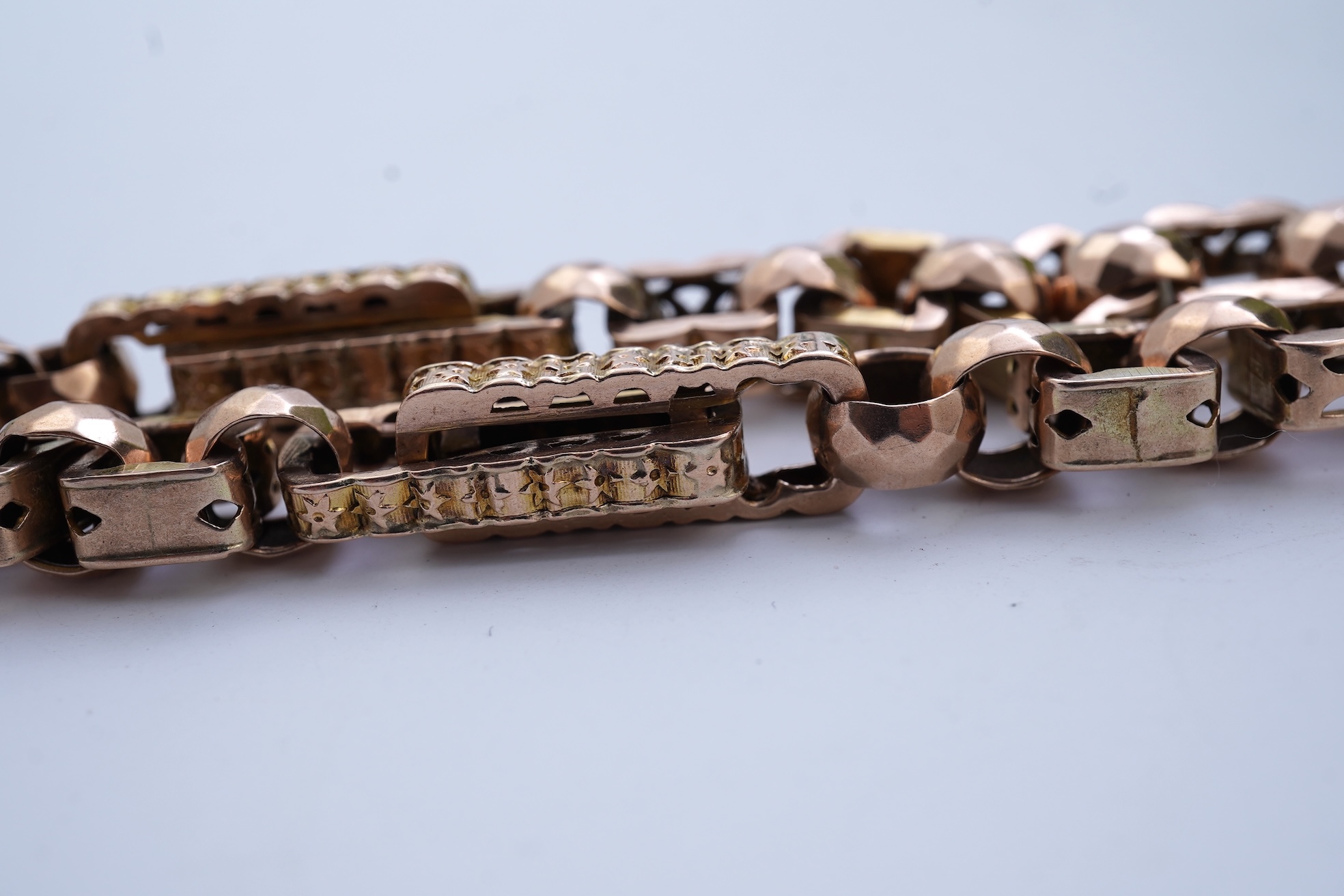 A gold necklace, late 19th century composite
